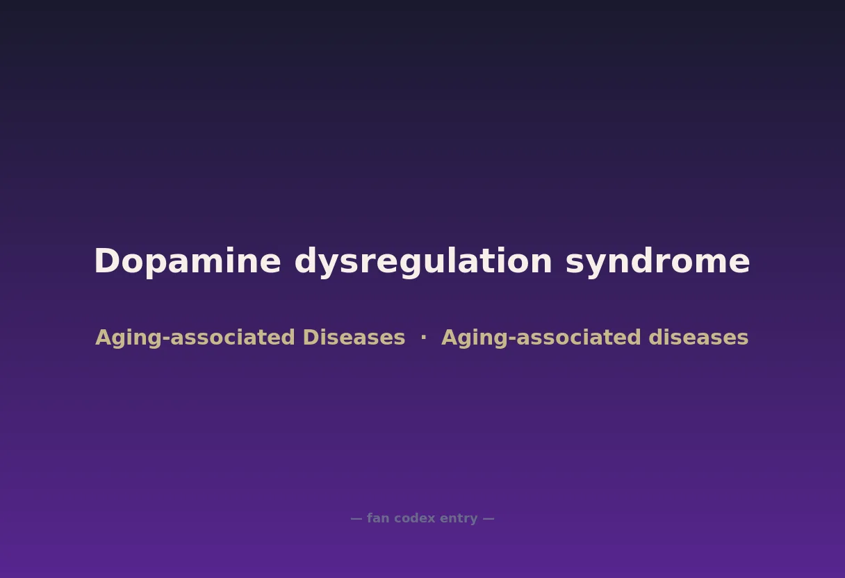 Dopamine dysregulation syndrome
